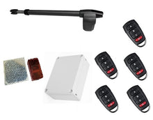 Φόρτωση εικόνας στο εργαλείο προβολής Συλλογής, Μηχανισμός ανοιγόμενης πόρτας μονόφυλλης (δεξί) LINCE 600 με πινακοδέκτη, 5 τηλεχειριστήρια και φωτοκύτταρα ασύρματα
