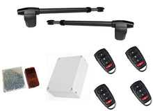 Φόρτωση εικόνας στο εργαλείο προβολής Συλλογής, Μηχανισμός ανοιγόμενης πόρτας δίφυλλης (αριστερό &amp; δεξί) LINCE 600 με πινακοδέκτη, 4 τηλεχειριστήρια και φωτοκύτταρα ασύρματα
