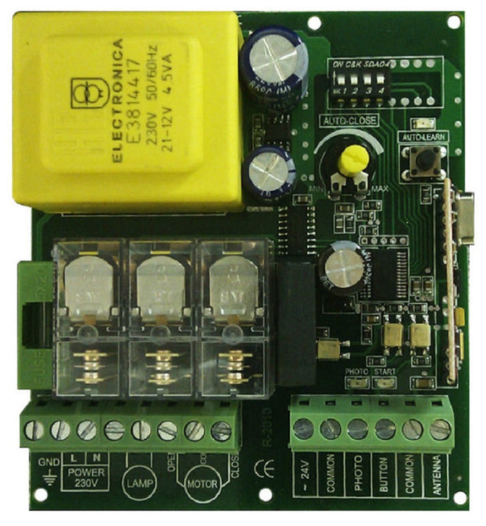 Πινακοδέκτης ελέγχου Autotech R-2010 για μηχανισμούς ρολού ή συρόμενης γκαραζόπορτας 230 VAC